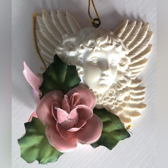 victorian flower wreaths Satin ribbon roses, pinks & green 5 1/2" Set of 2 &hat - Picture 15 of 15